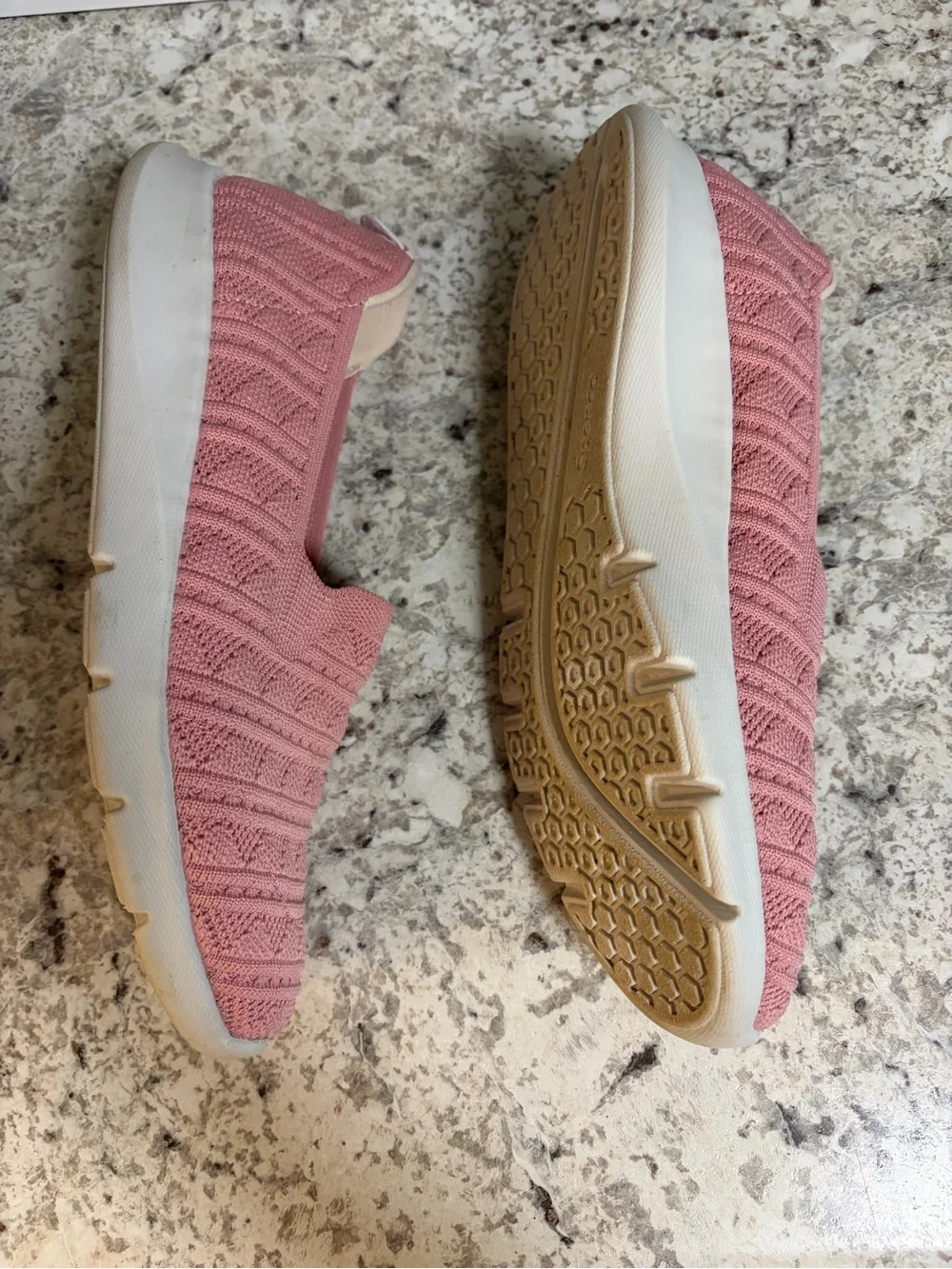 Spenco Women's Pink Knit Espadrilles Slip-Ons